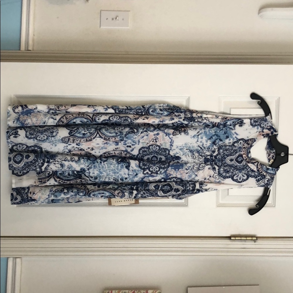 Blue patterned sundress